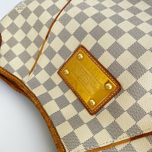 Louis Vuitton Galliera PM Shoulder Bag Hobo Damier Azur Leather White - Picture 7 of 11